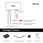 XTRONS Fibre Optic MOST25 Decoder Box for Mercedes-Benz R-Class