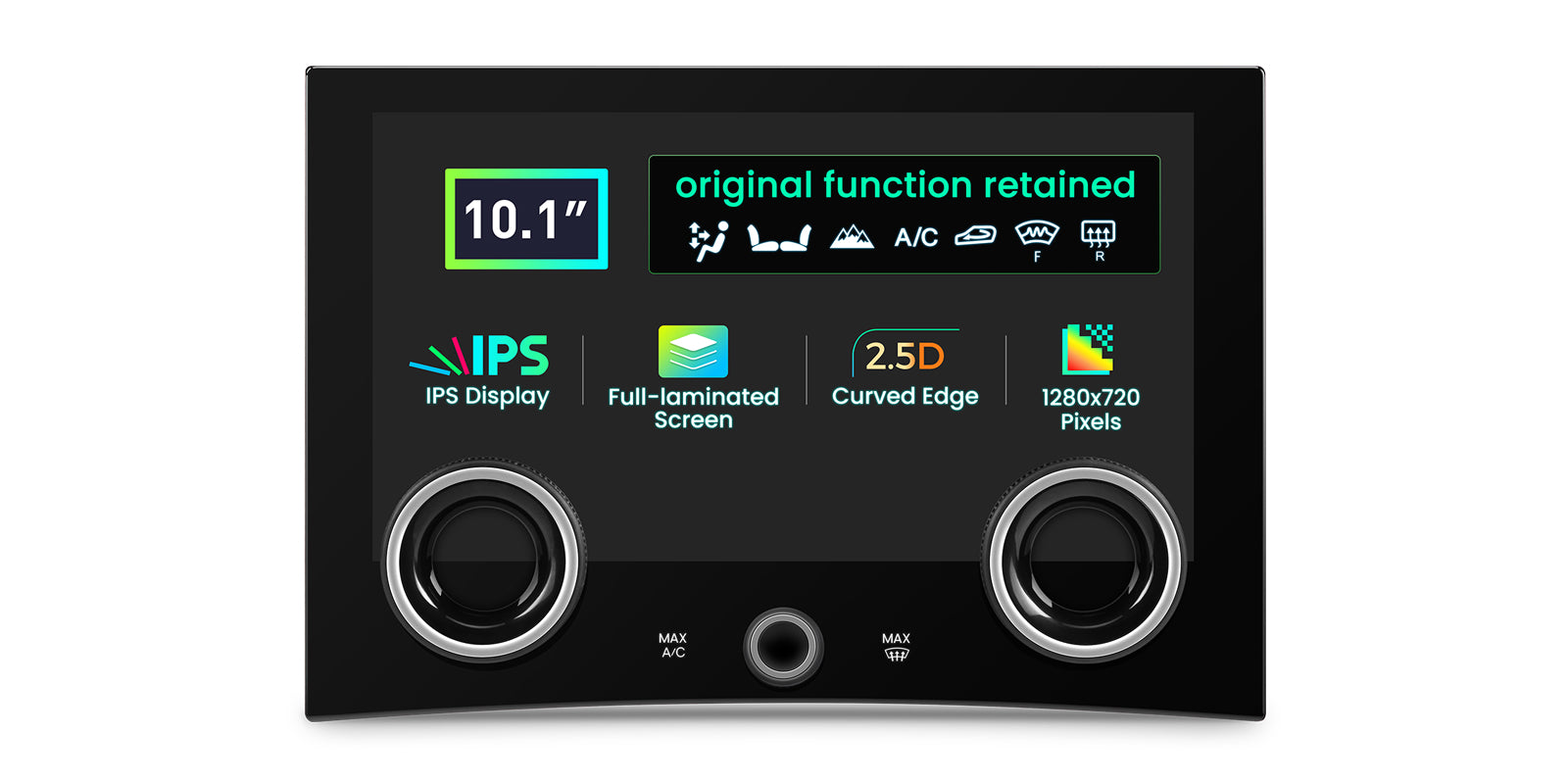 XTRONS AIR405V Wireless CarPlay Android Head Unit Climate Control Panel 10.1in