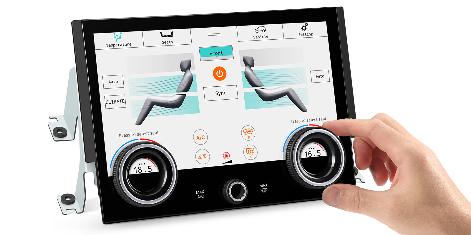 XTRONS AIR494S Wireless CarPlay Climate Control Panel 10.1" IPS for Range Rover Sport L494