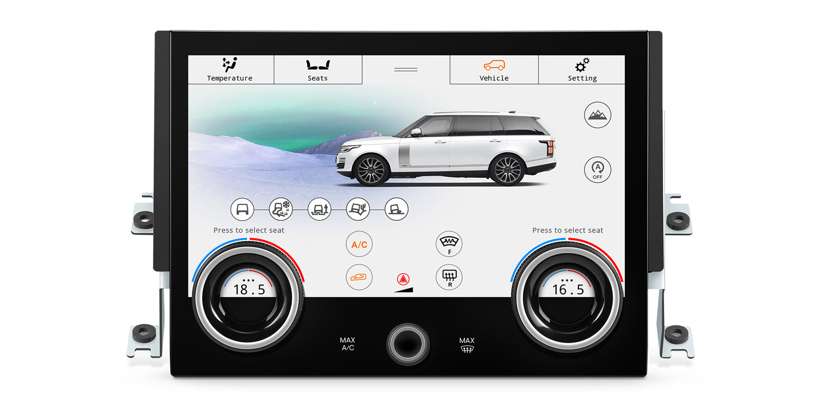 XTRONS AIR494S Wireless CarPlay Climate Control Panel 10.1" IPS for Range Rover Sport L494