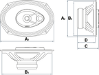 Audison APX 690 6x9 Coaxial Car Speaker 300W 4 Ohm