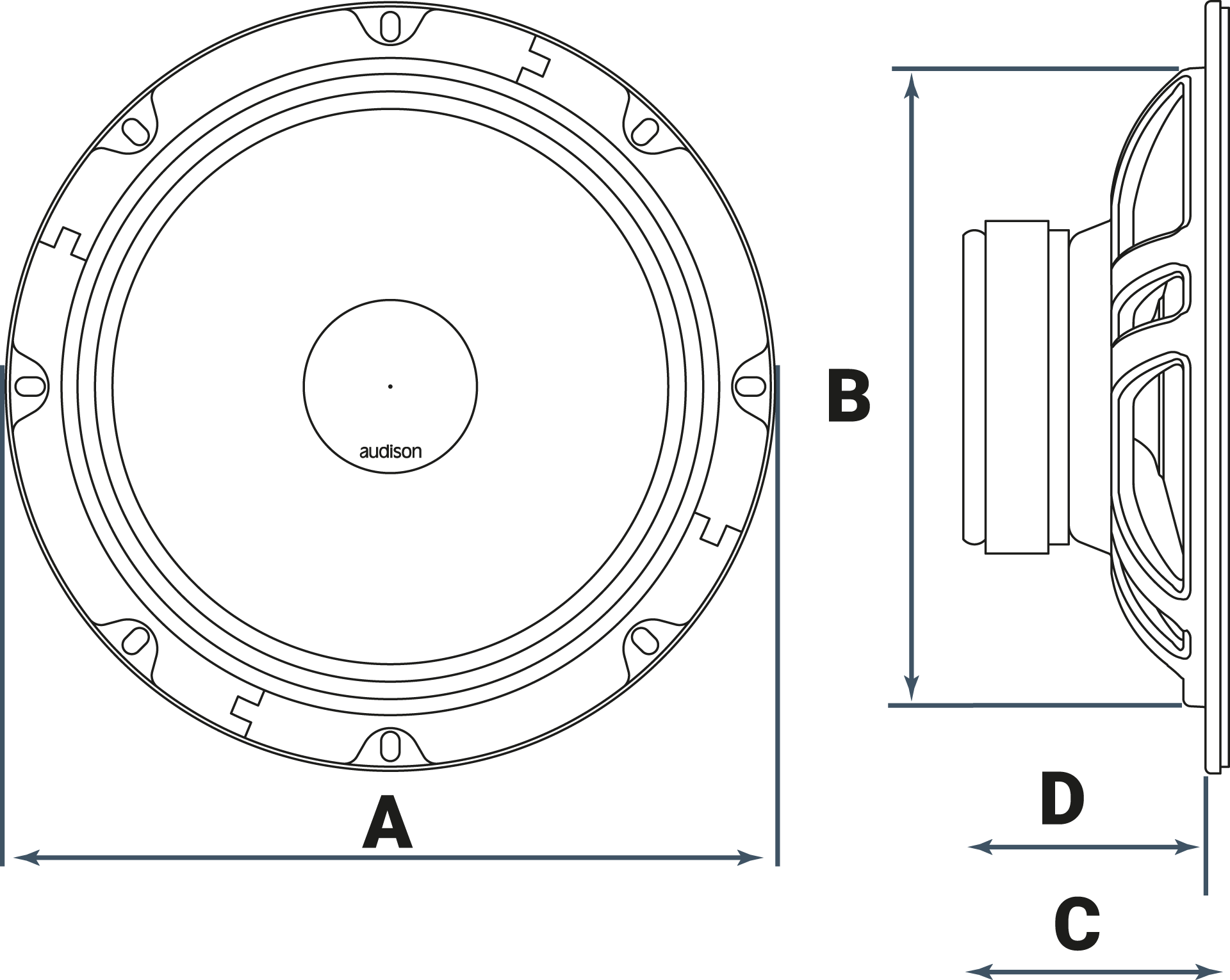 Audison Prima APX 6.5 Coaxial Car Speaker 165mm 210W 4 Ohm