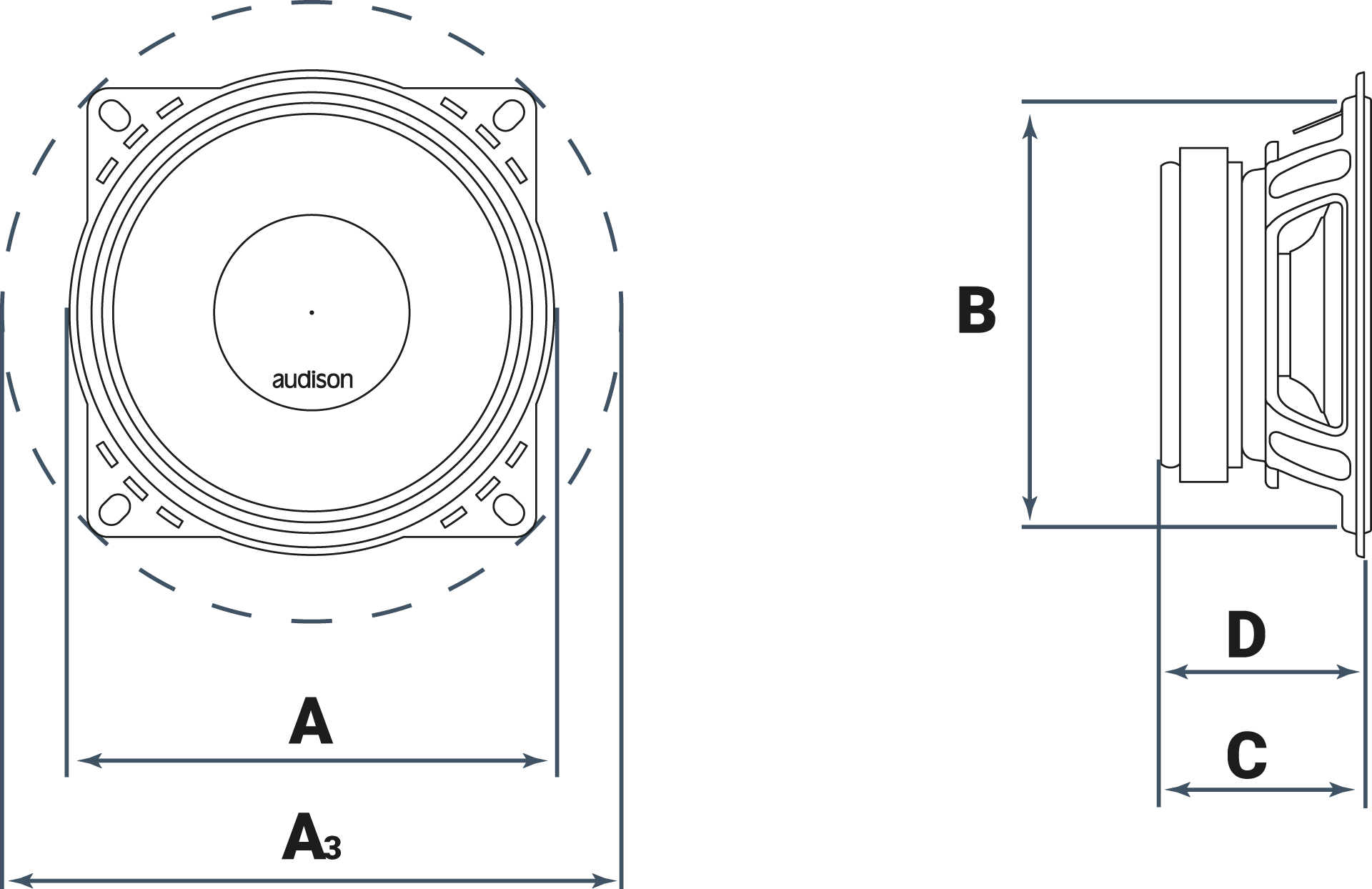 Audison Prima APX 4 100mm Coaxial Car Speaker 120W Peak