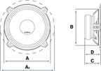 Audison APX 5 Coaxial Car Speaker 130mm 4 Ohm