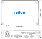 Audison Forza AF M12.14 bit DSP Amplifier 12-Channel D-Class