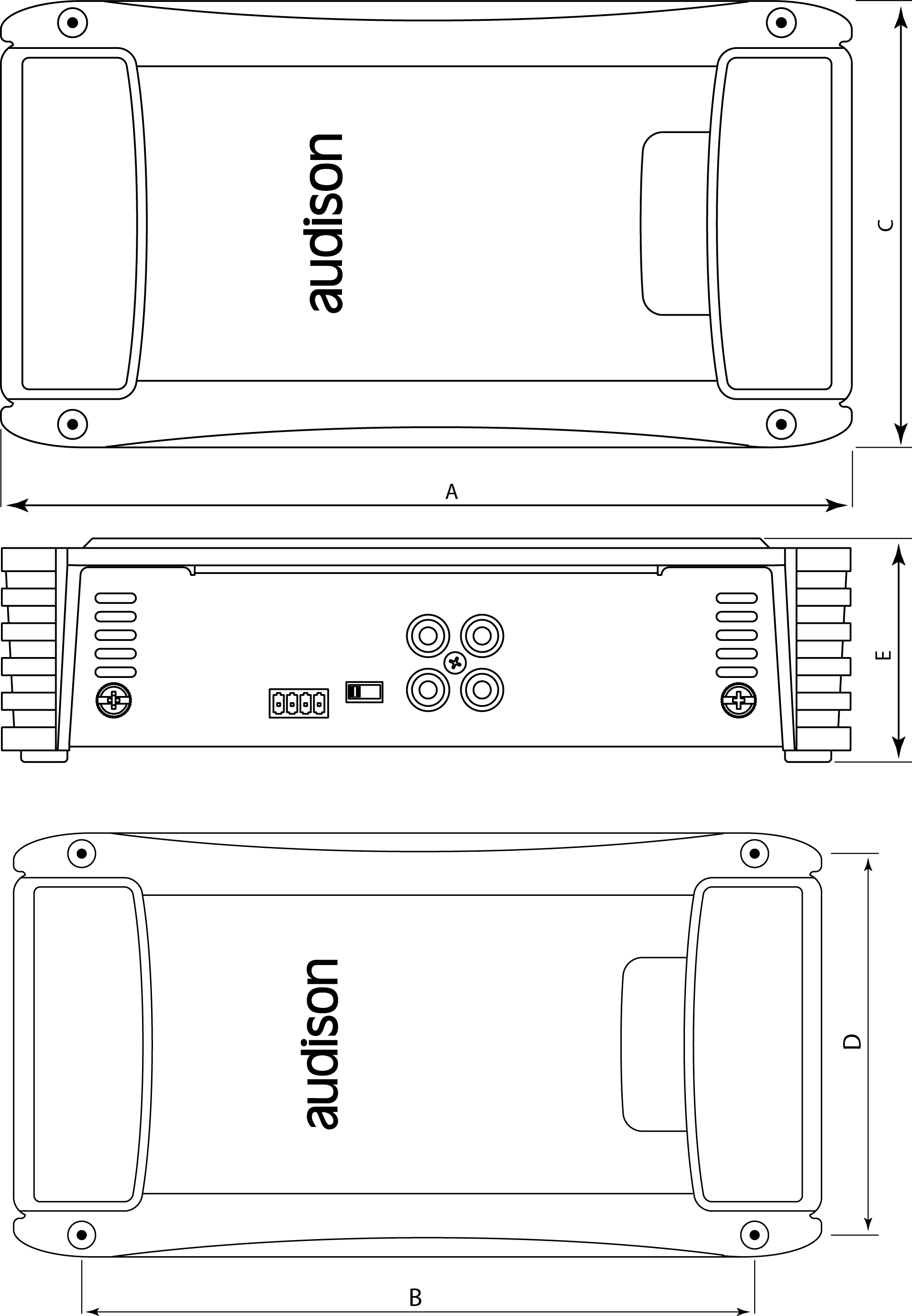 Audison AV Quattro 4-Channel Car Amplifier 800W AB-Class