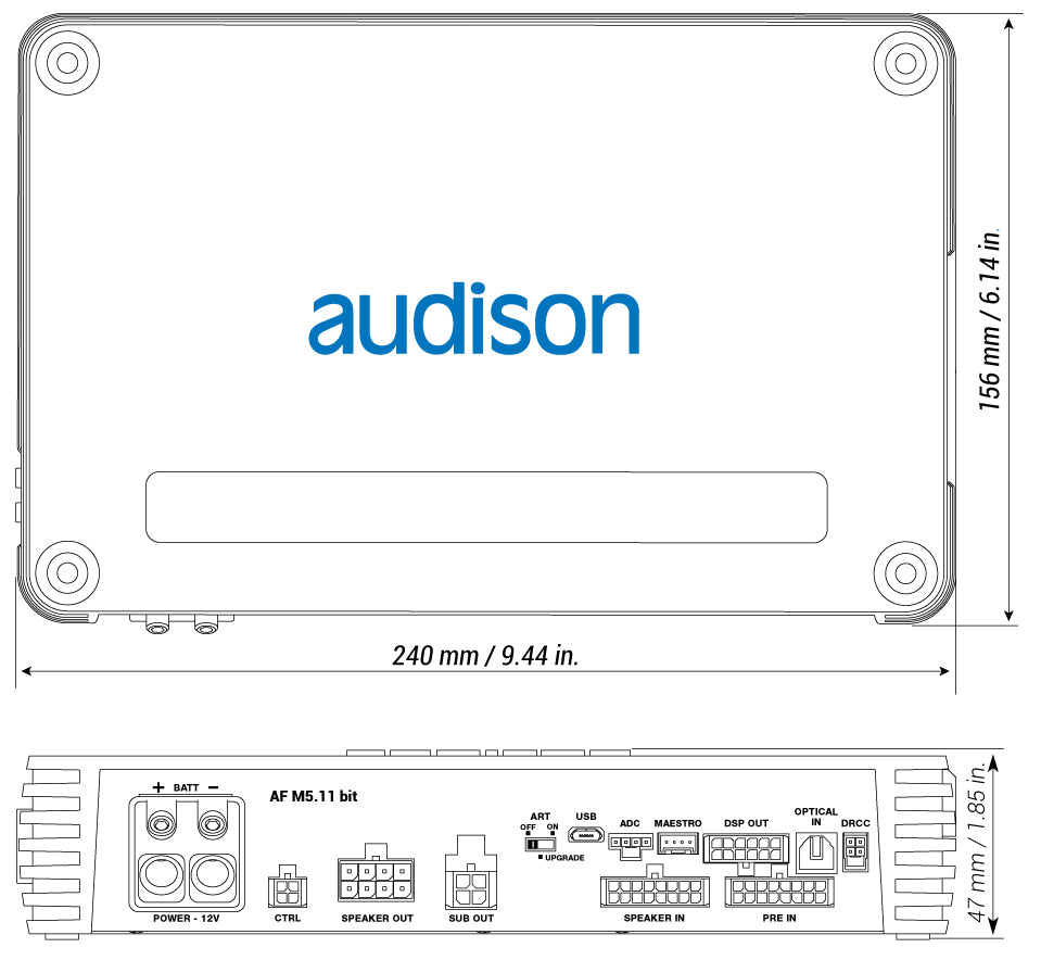 Audison Forza AF M5.11 bit DSP Amplifier 11 Channel D-Class
