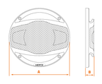Hertz Cento CG 165 Woofer Grille ABS Metal Finish 165mm