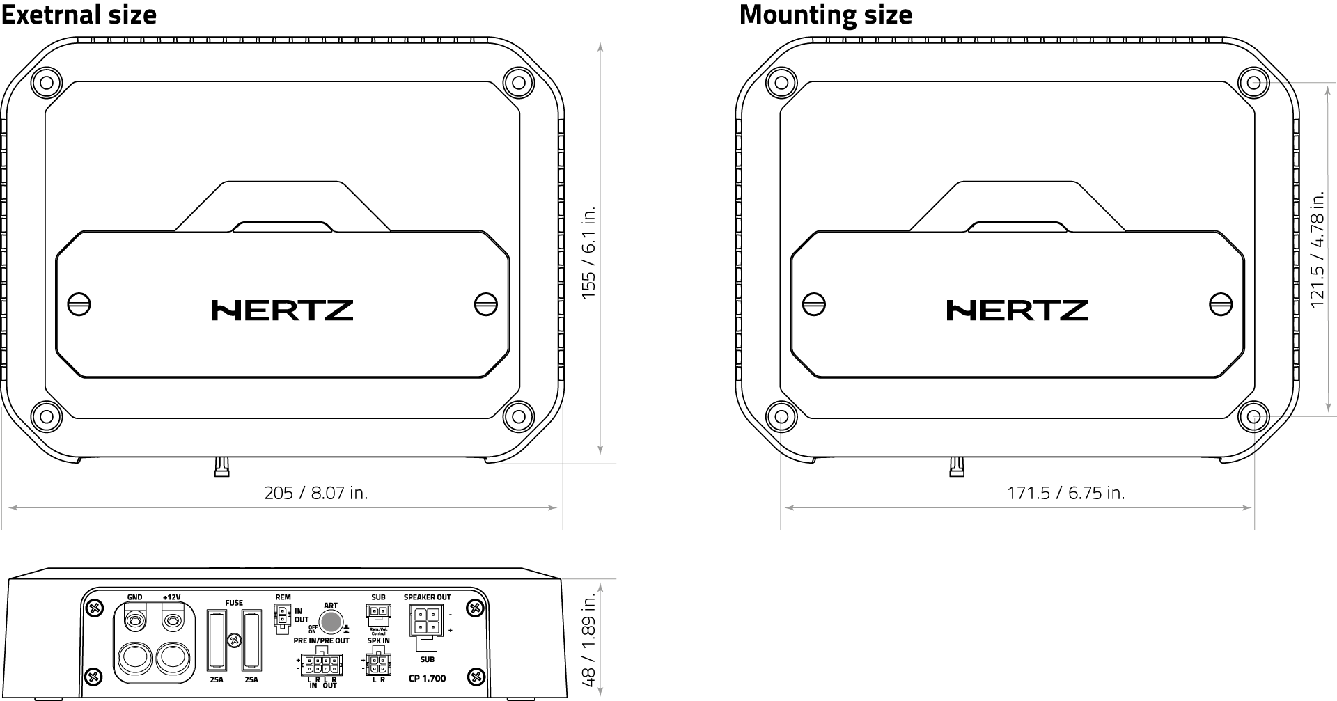 Hertz Cento Power CP 1.700 Mono Amplifier 700W