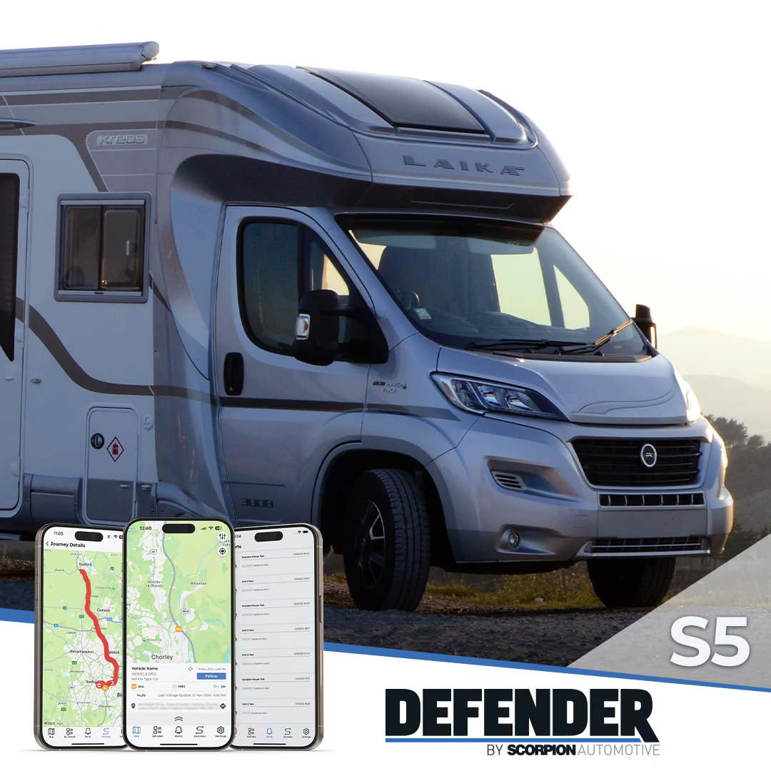 Scorpion S5 Defender Tracker and Thatcham 2>1 Alarm