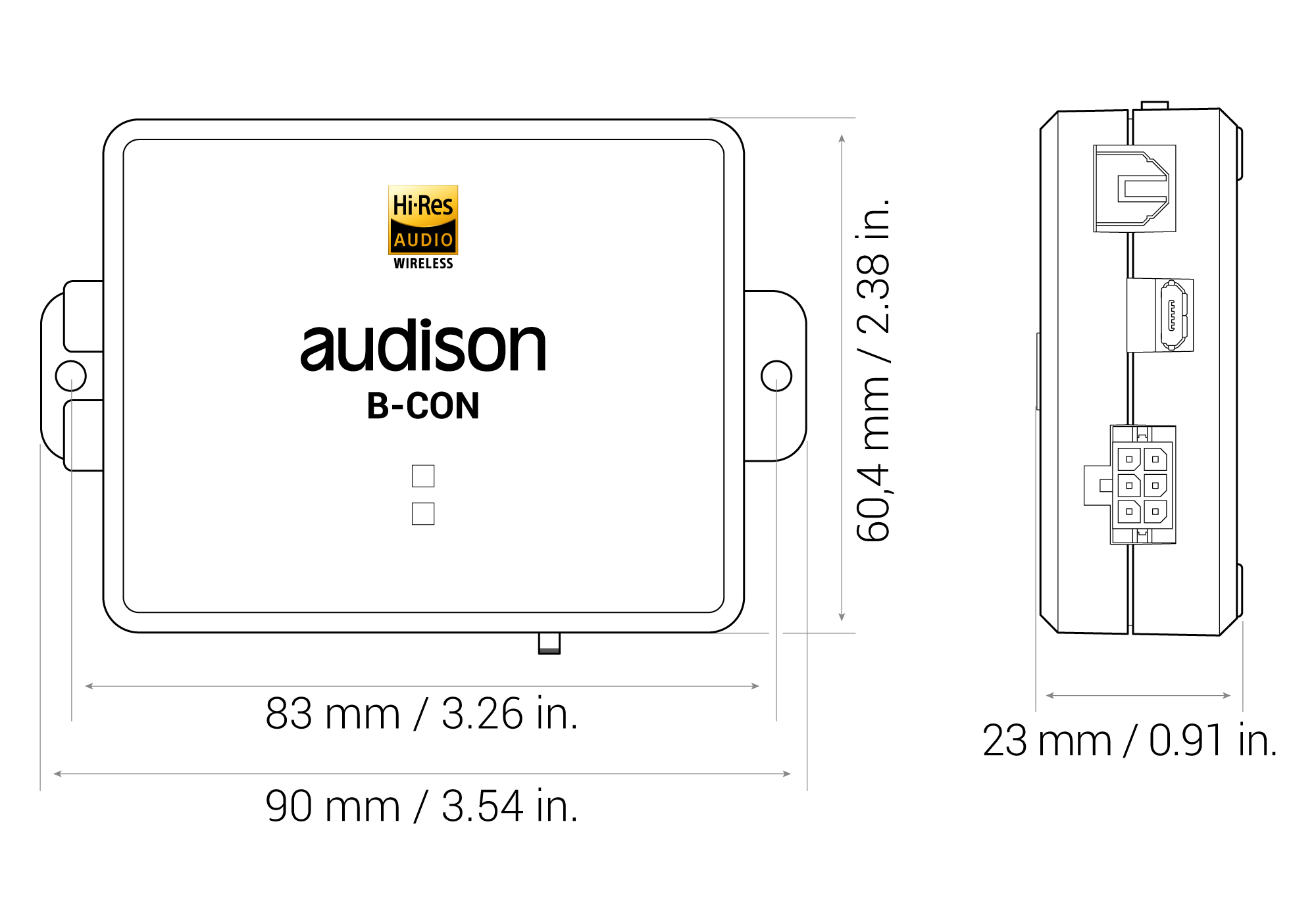 Audison B-CON II Hi-Res Bluetooth Receiver LDAC 24-bit/96kHz