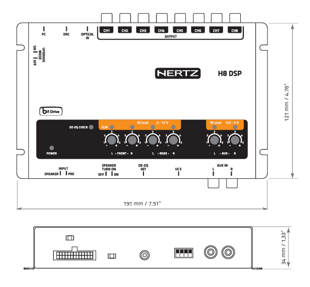 Hertz H8 DSP 8-Channel Car Audio Digital Signal Processor