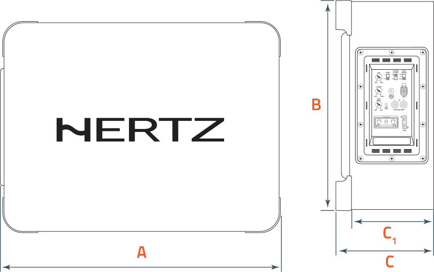 Hertz Cento CBA 250 Active Sealed Subwoofer Box 250mm