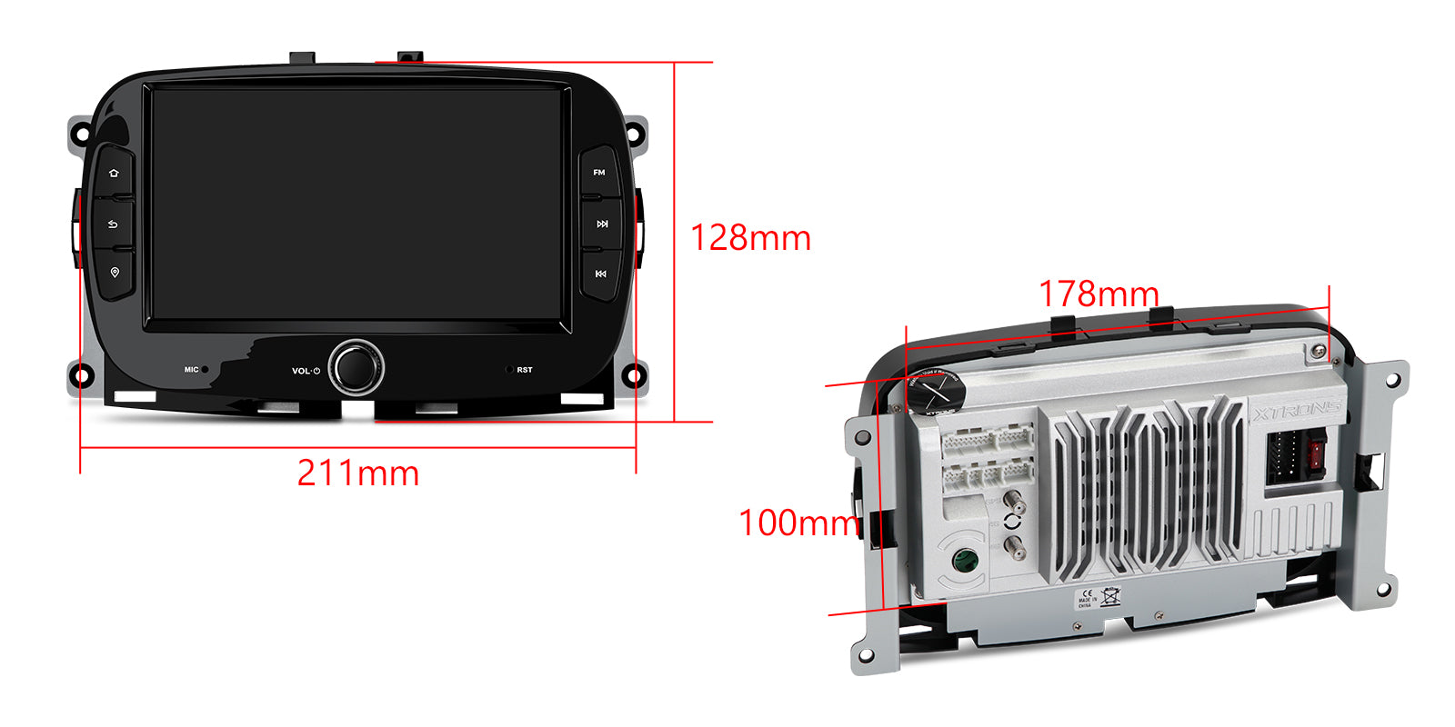 XTRONS IA Series 7in IPS Screen Wireless CarPlay Head Unit IAH74500FL