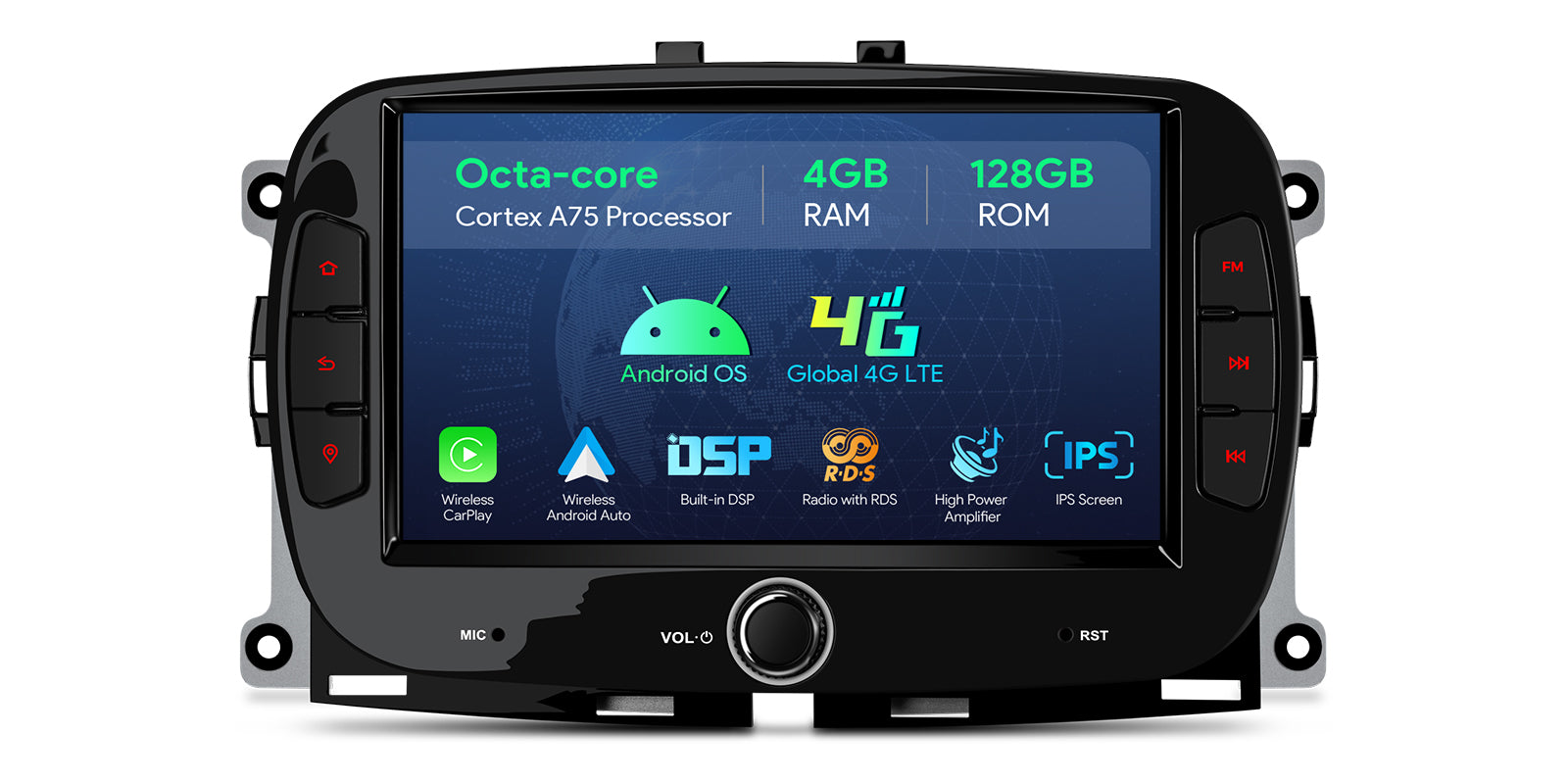 XTRONS IA Series 7in IPS Screen Wireless CarPlay Head Unit IAH74500FL