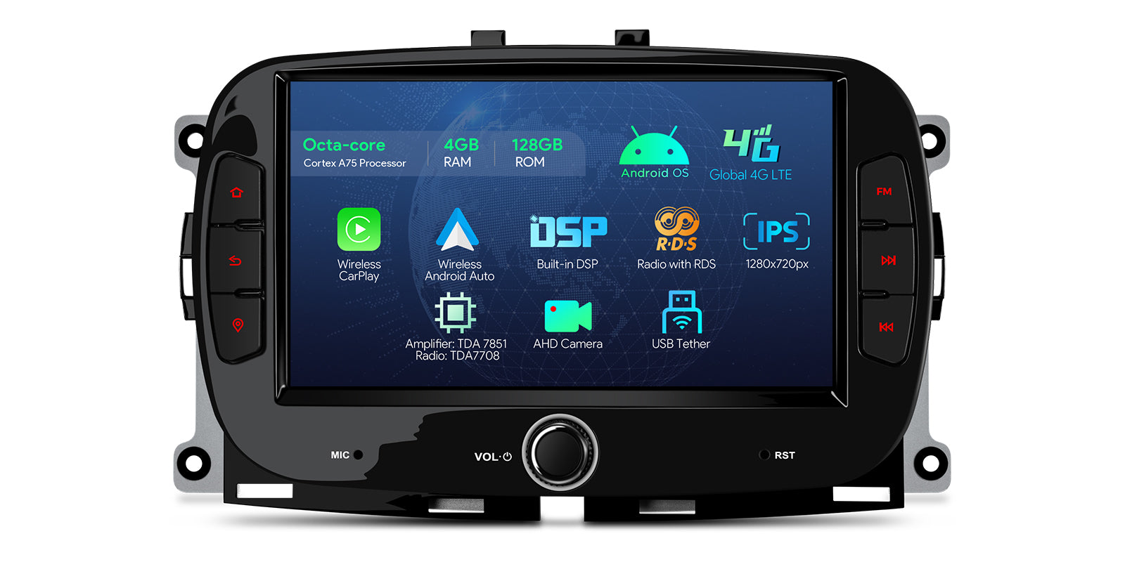 XTRONS IA Series 7in IPS Screen Wireless CarPlay Head Unit IAH74500FL