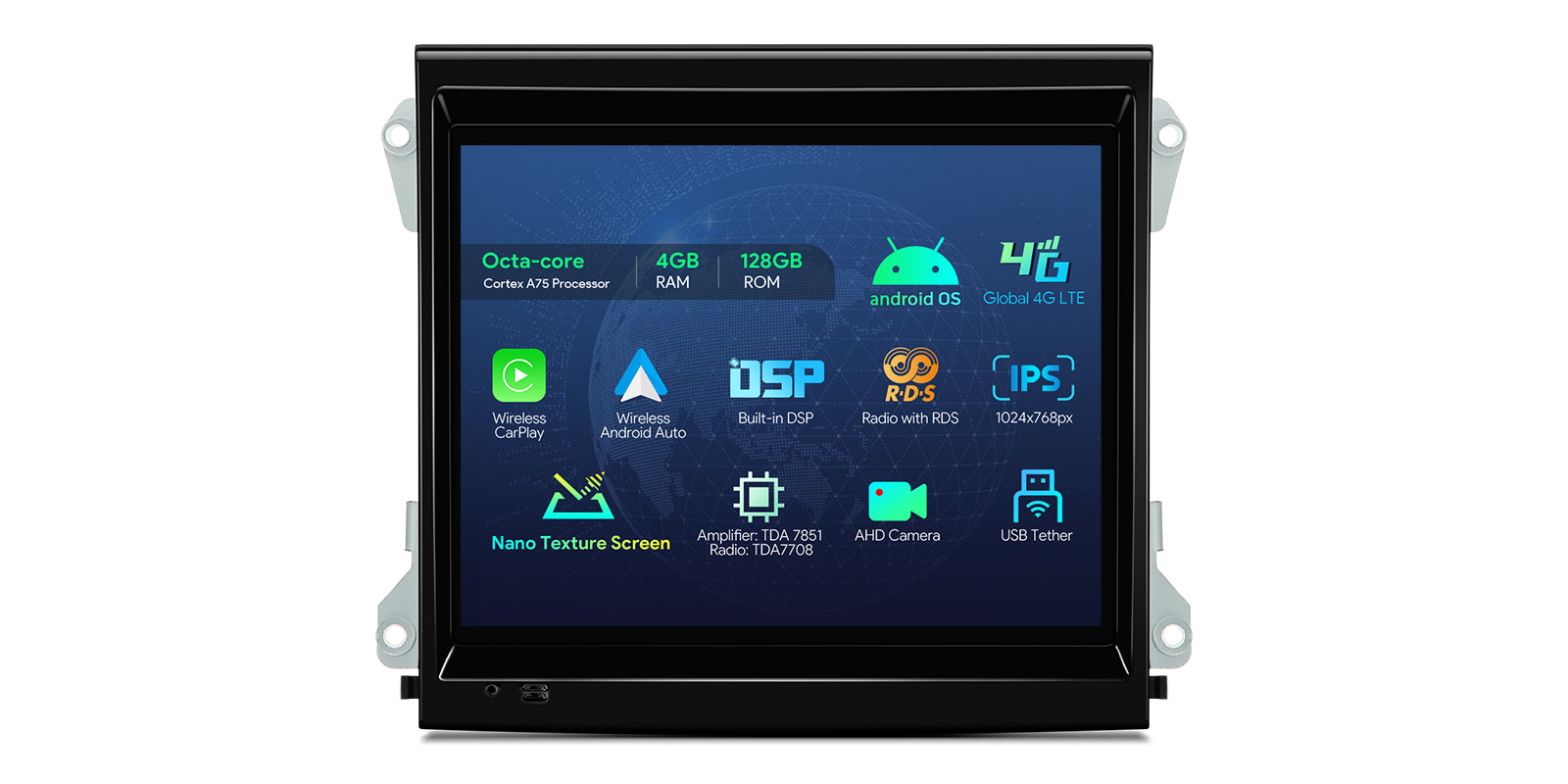 XTRONS IAH84KYPT Porsche Cayenne 8.4" Nano Texture Screen Android Head Unit Wireless CarPlay