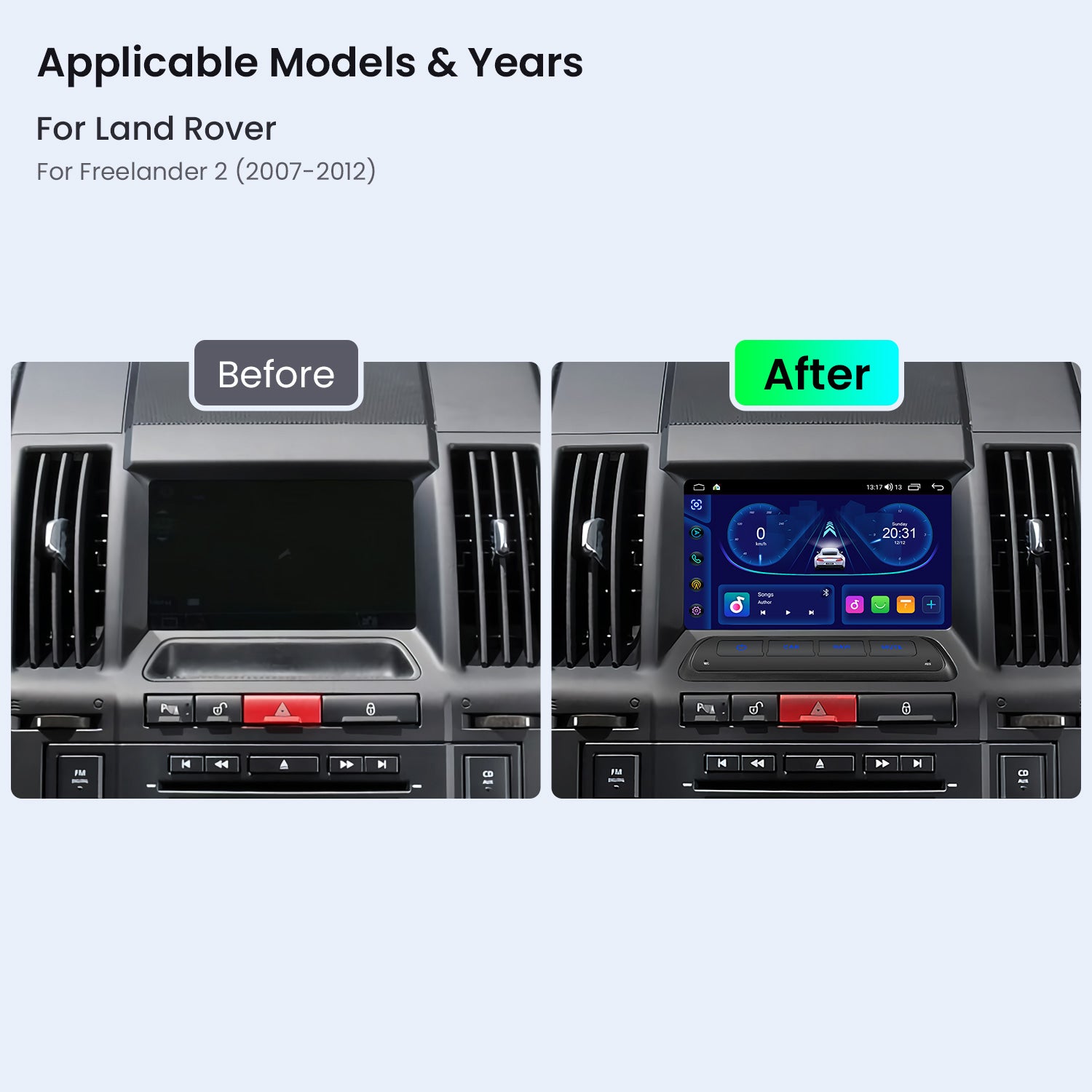 XTRONS ID70DLRL 7in Android Head Unit Land Rover Freelander 2