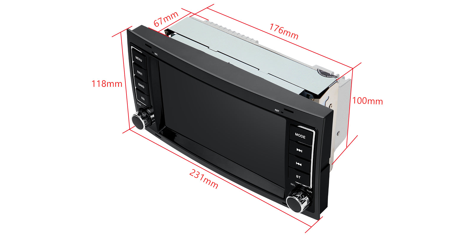 XTRONS ID70TRVL Volkswagen 7 Inch Android Head Unit Wireless CarPlay 4GB 64GB