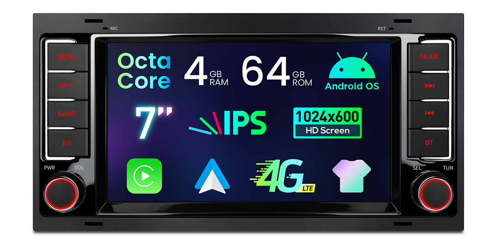 XTRONS ID70TRVL Volkswagen 7 Inch Android Head Unit Wireless CarPlay 4GB 64GB