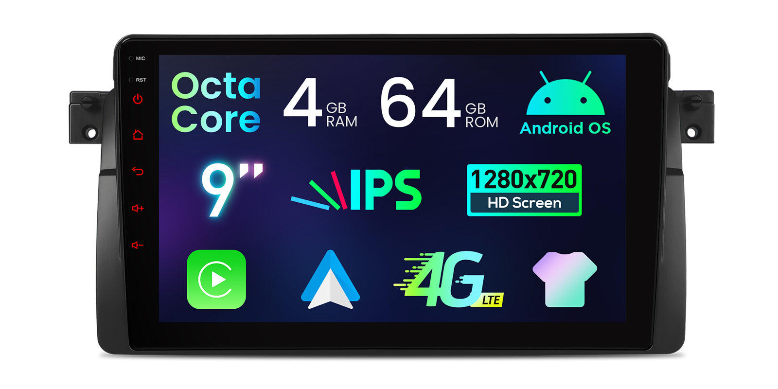 XTRONS ID Series 9in Android Head Unit Car Stereo IDP9046B