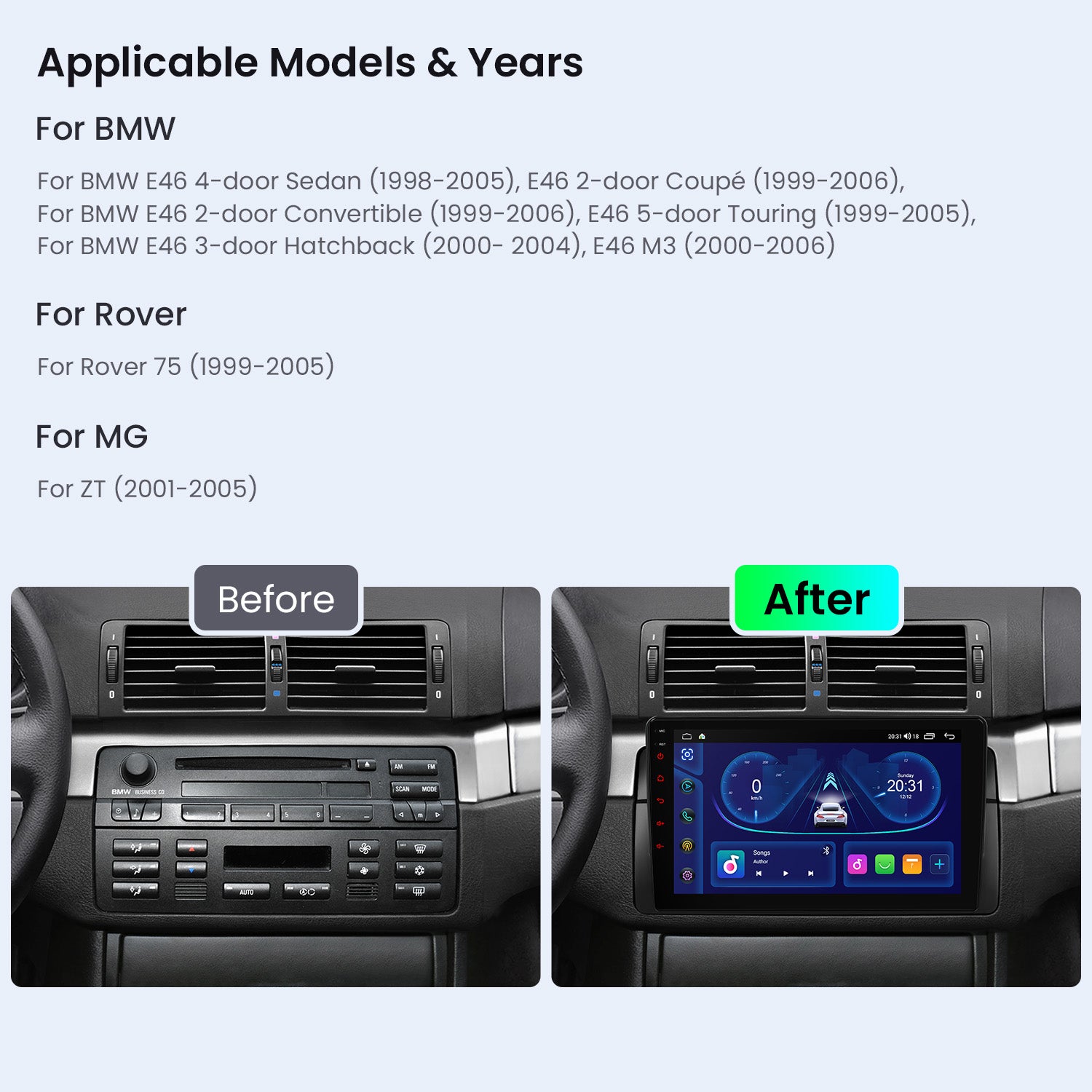 XTRONS ID Series 9in Android Head Unit Car Stereo IDP9046B