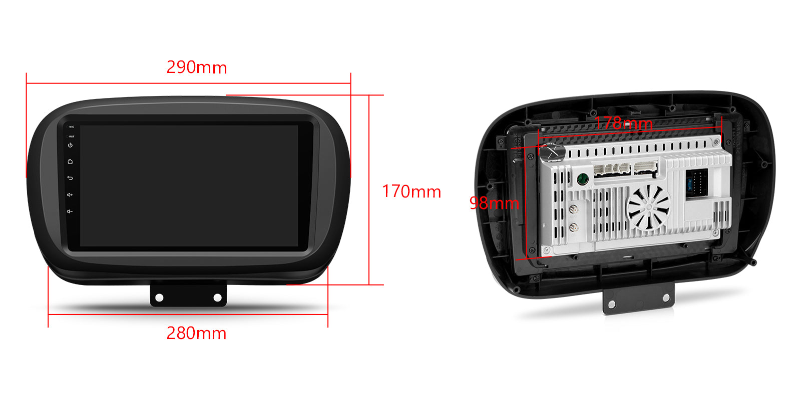 XTRONS IDP9050XF Fiat 500X Wireless CarPlay Android Head Unit 9in