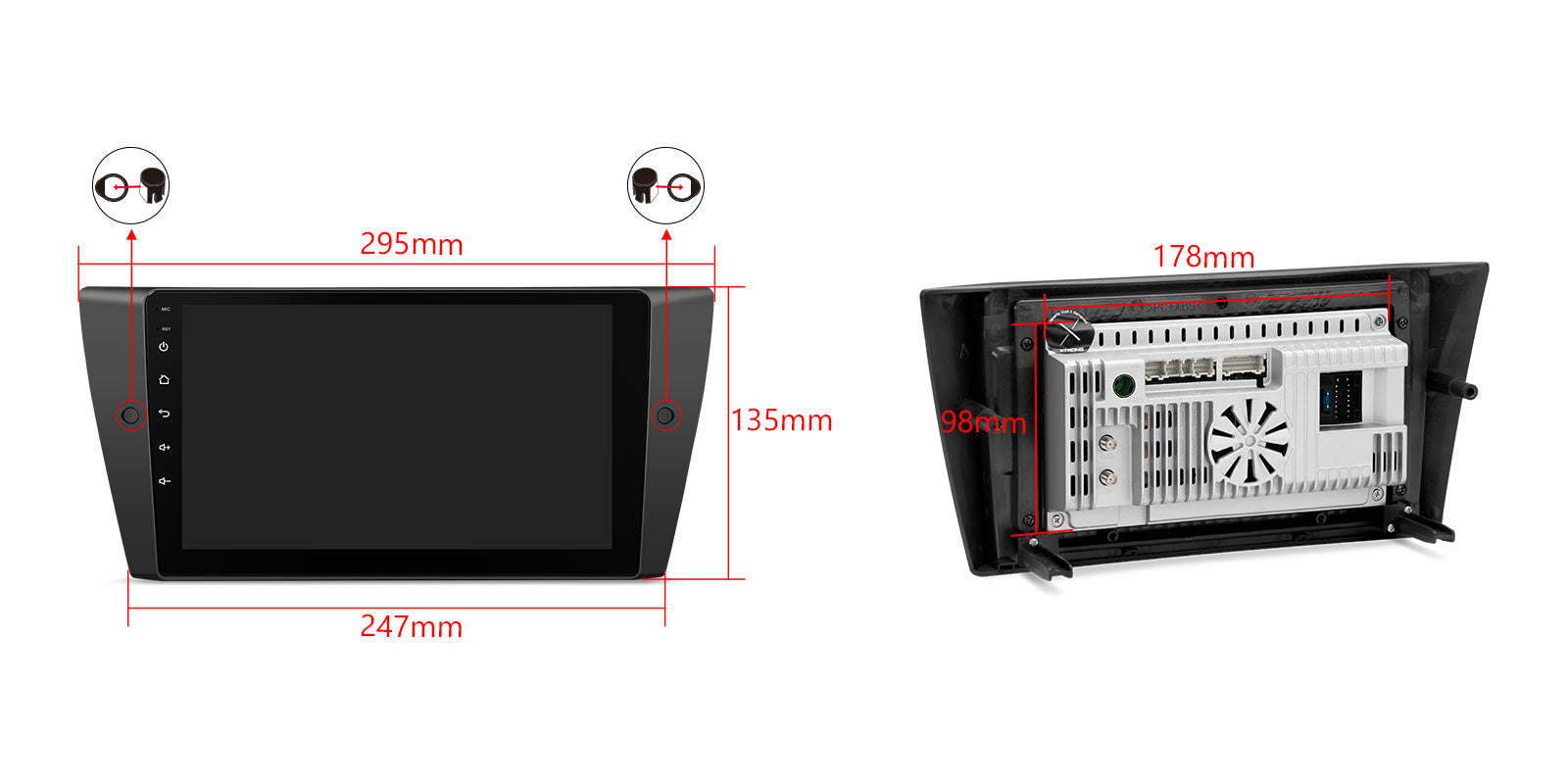XTRONS IDP9090B 9in Wireless CarPlay Android Head Unit for BMW
