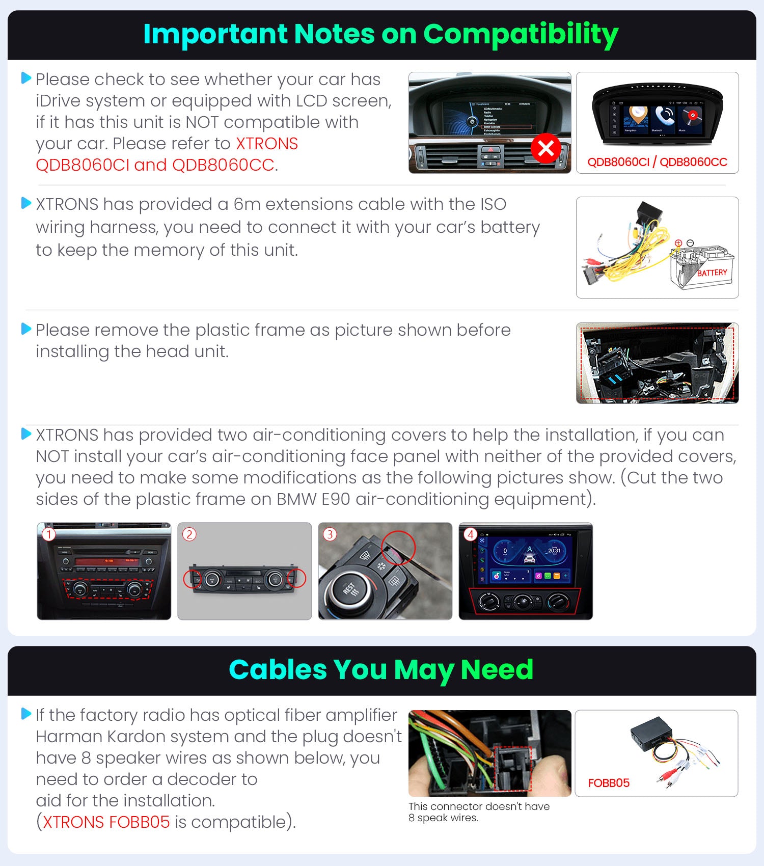 XTRONS IDP9090B 9in Wireless CarPlay Android Head Unit for BMW
