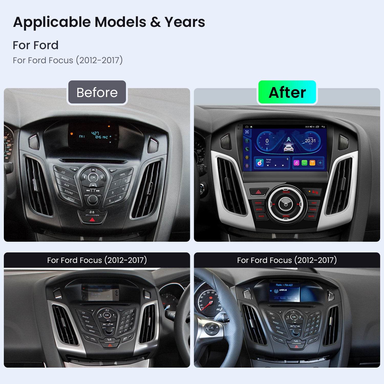 XTRONS IDP90FSFB Ford Focus 9in Wireless CarPlay Android Head Unit
