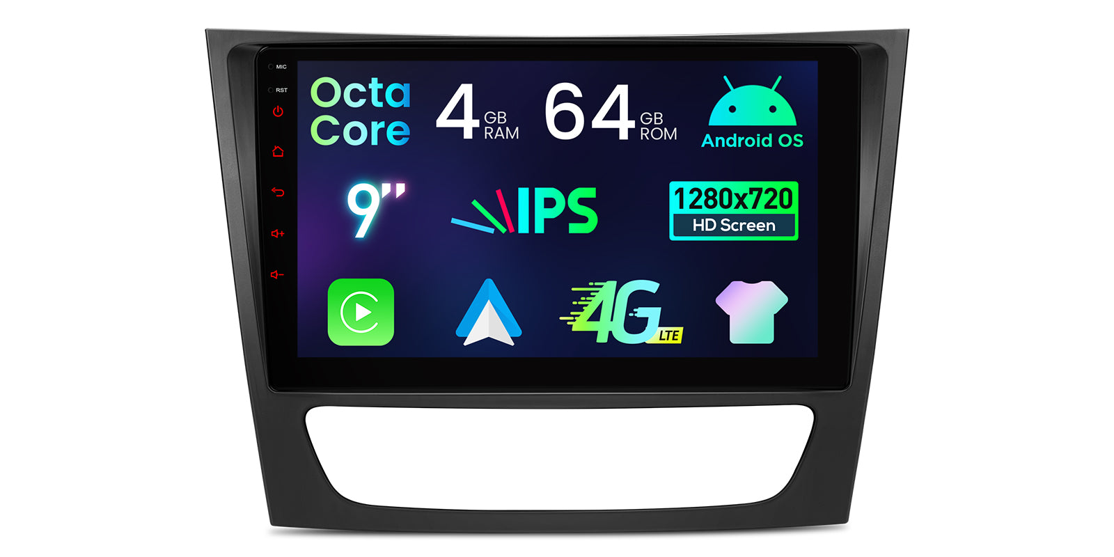 XTRONS IDP90M211 Wireless CarPlay Android Head Unit 9in Mercedes E Class W211