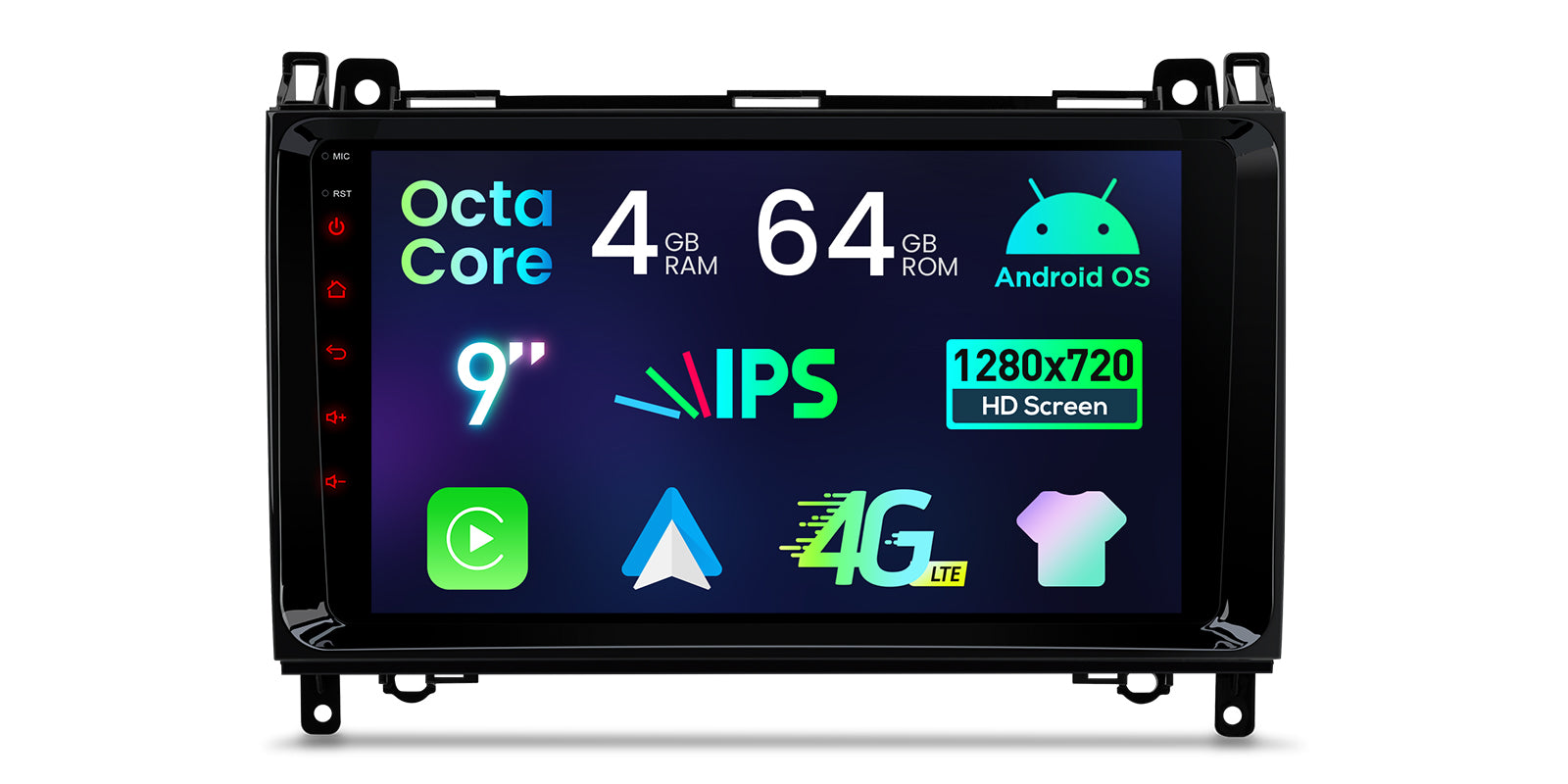 XTRONS IDP90M245 9" Wireless CarPlay Android Auto Head Unit for Mercedes/VW