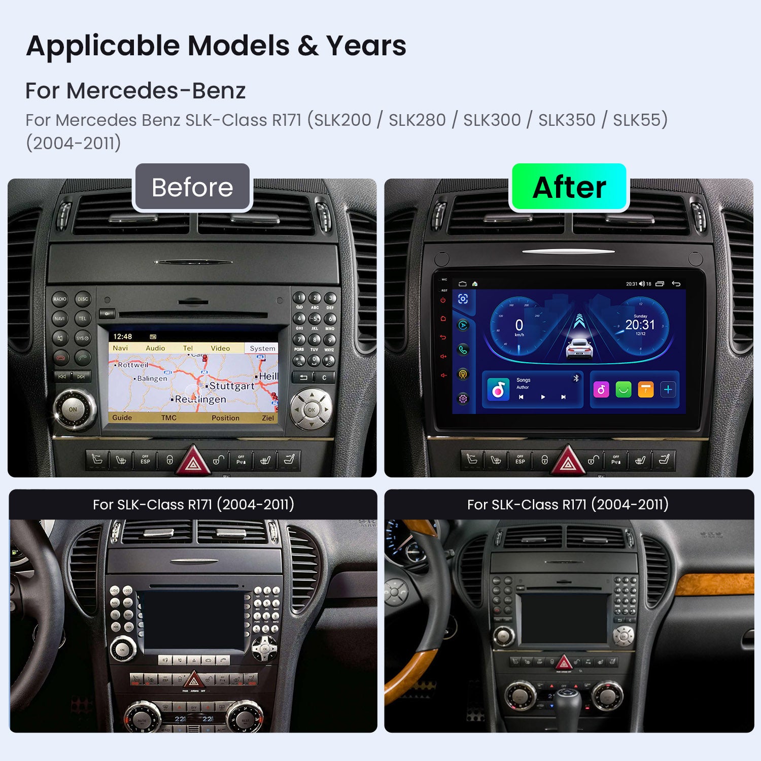 XTRONS IDP90M350 9in Android Head Unit Mercedes CarPlay 4GB 64GB