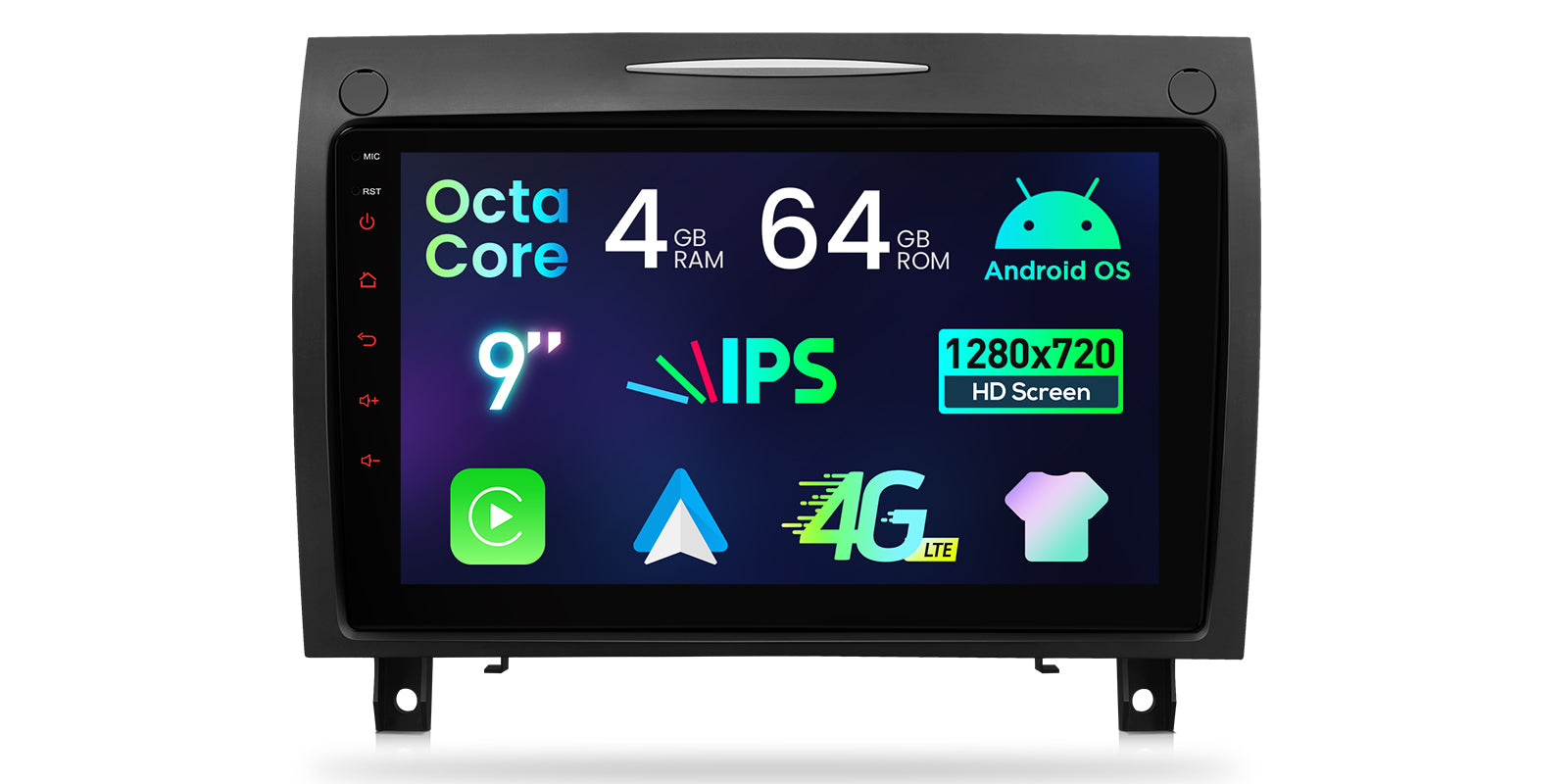 XTRONS IDP90M350 9in Android Head Unit Mercedes CarPlay 4GB 64GB