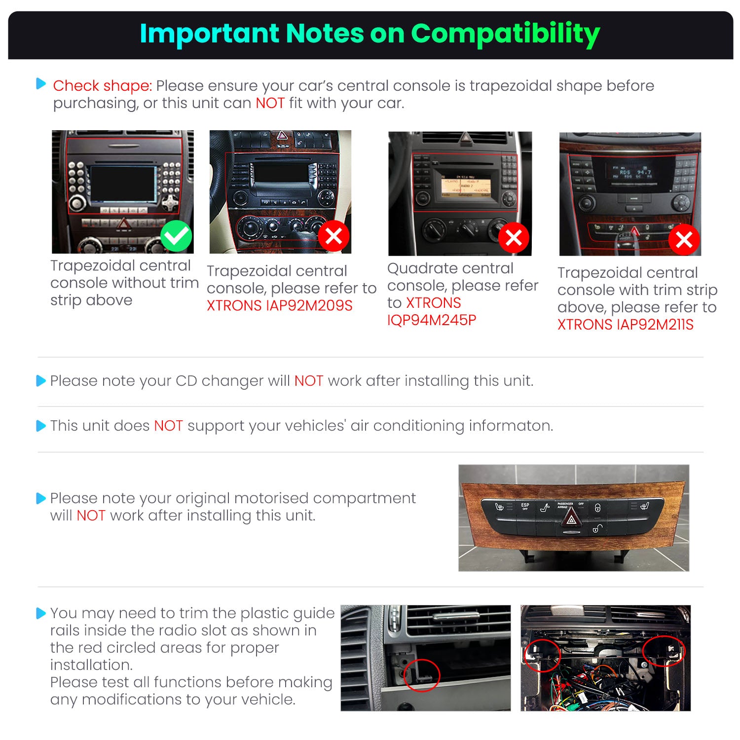 XTRONS IDP90M350 9in Android Head Unit Mercedes CarPlay 4GB 64GB