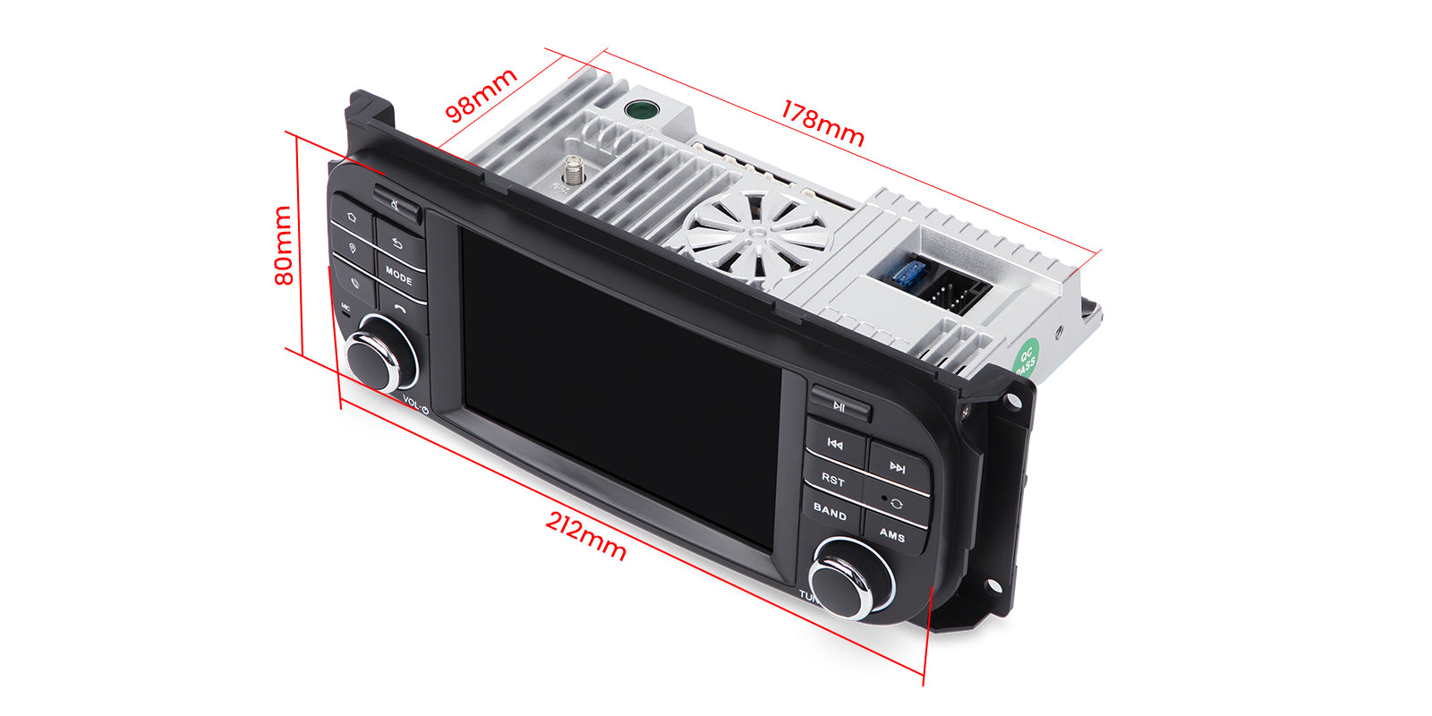 XTRONS IDS50WRJL 5in Jeep Dodge Chrysler Wireless CarPlay Head Unit