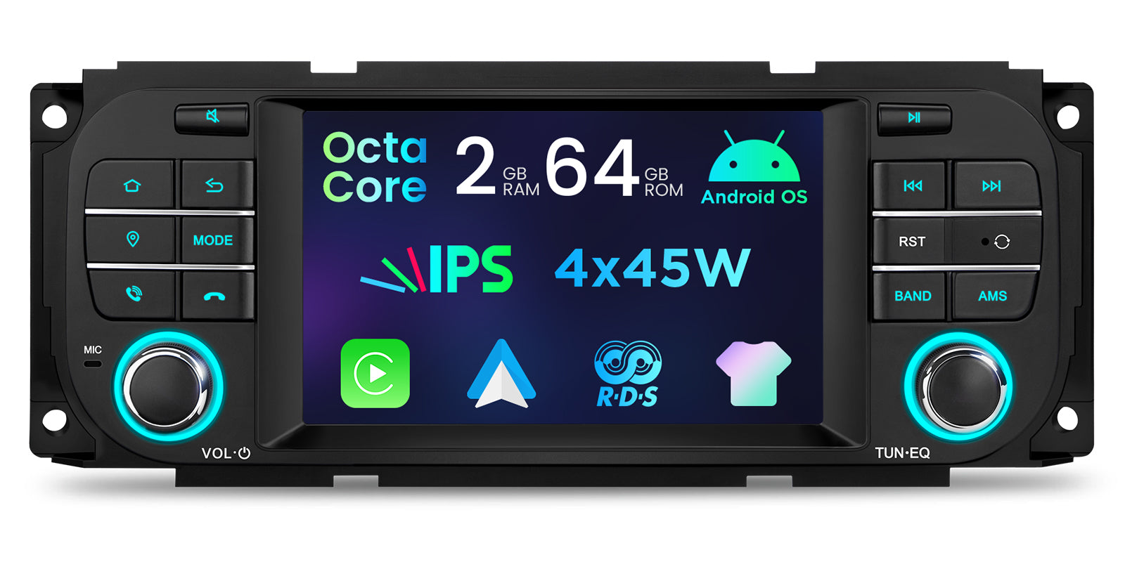 XTRONS IDS50WRJL 5in Jeep Dodge Chrysler Wireless CarPlay Head Unit