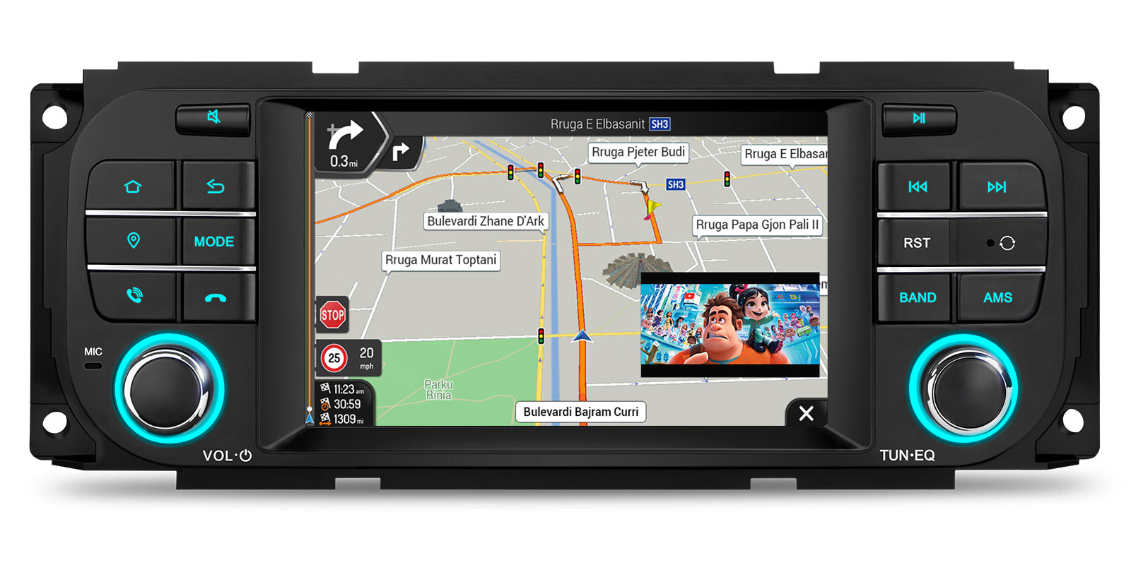 XTRONS IDS50WRJL 5in Jeep Dodge Chrysler Wireless CarPlay Head Unit