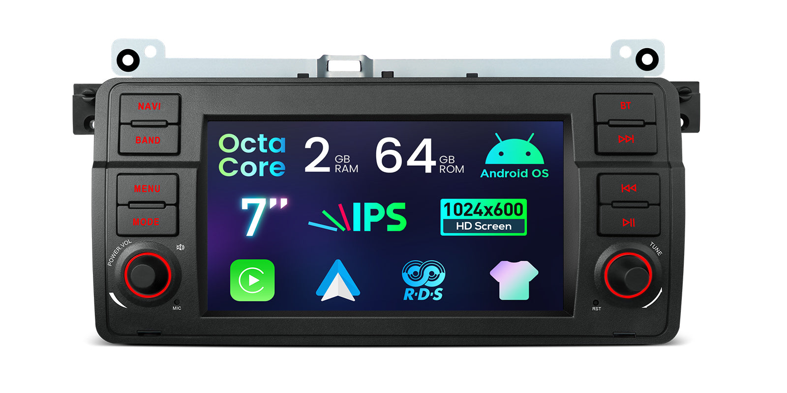 XTRONS IDS7046BL 7in Android Head Unit for BMW E46 Wireless CarPlay