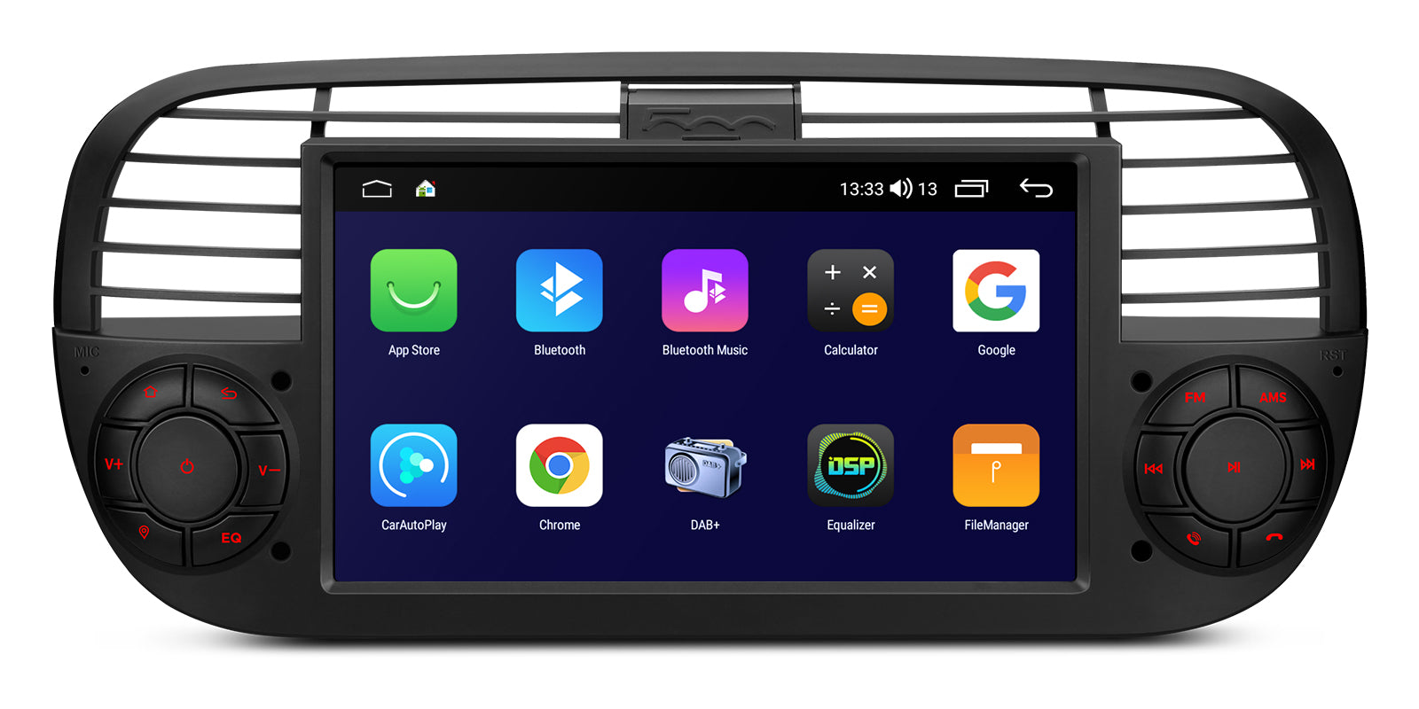 XTRONS IDS7050FLB 7in Wireless CarPlay Android Head Unit Fiat 500