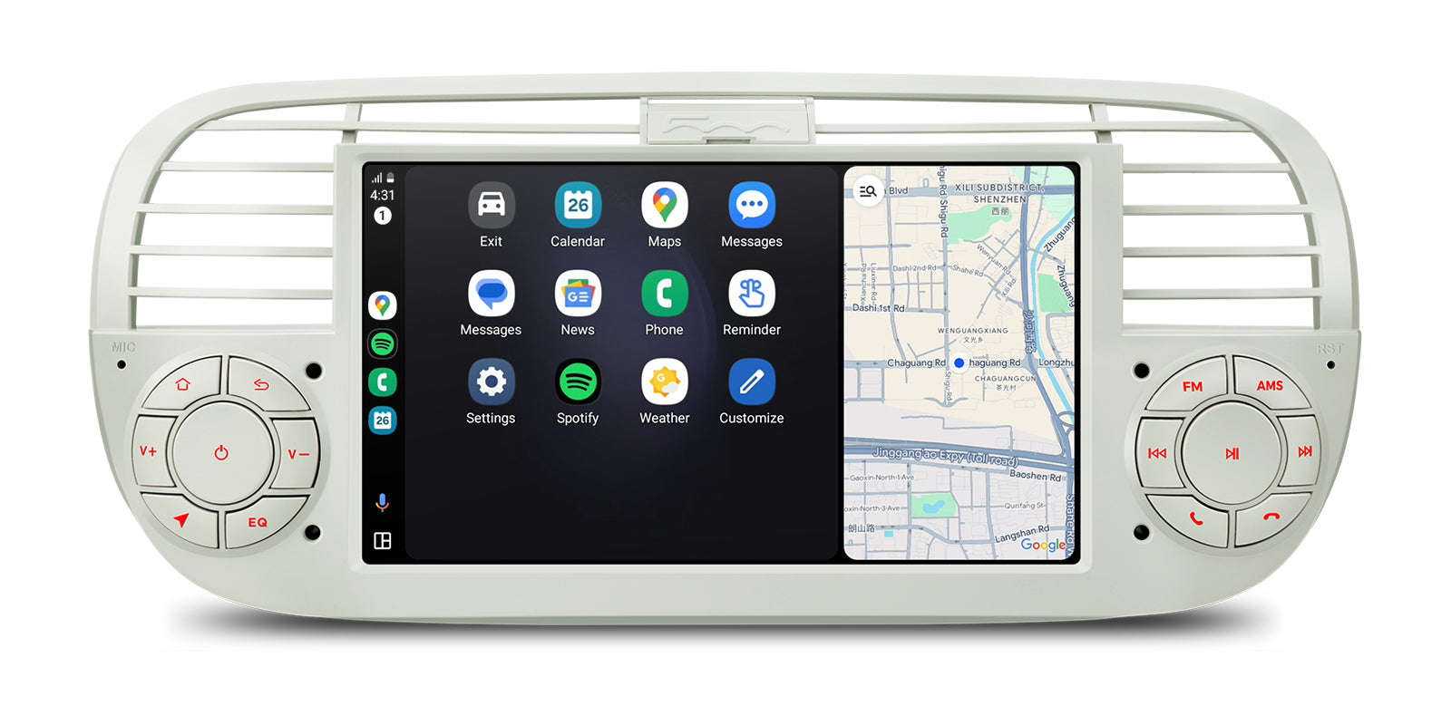 XTRONS IDS7050FLC Fiat Android OS Wireless CarPlay Head Unit 7in 2GB RAM