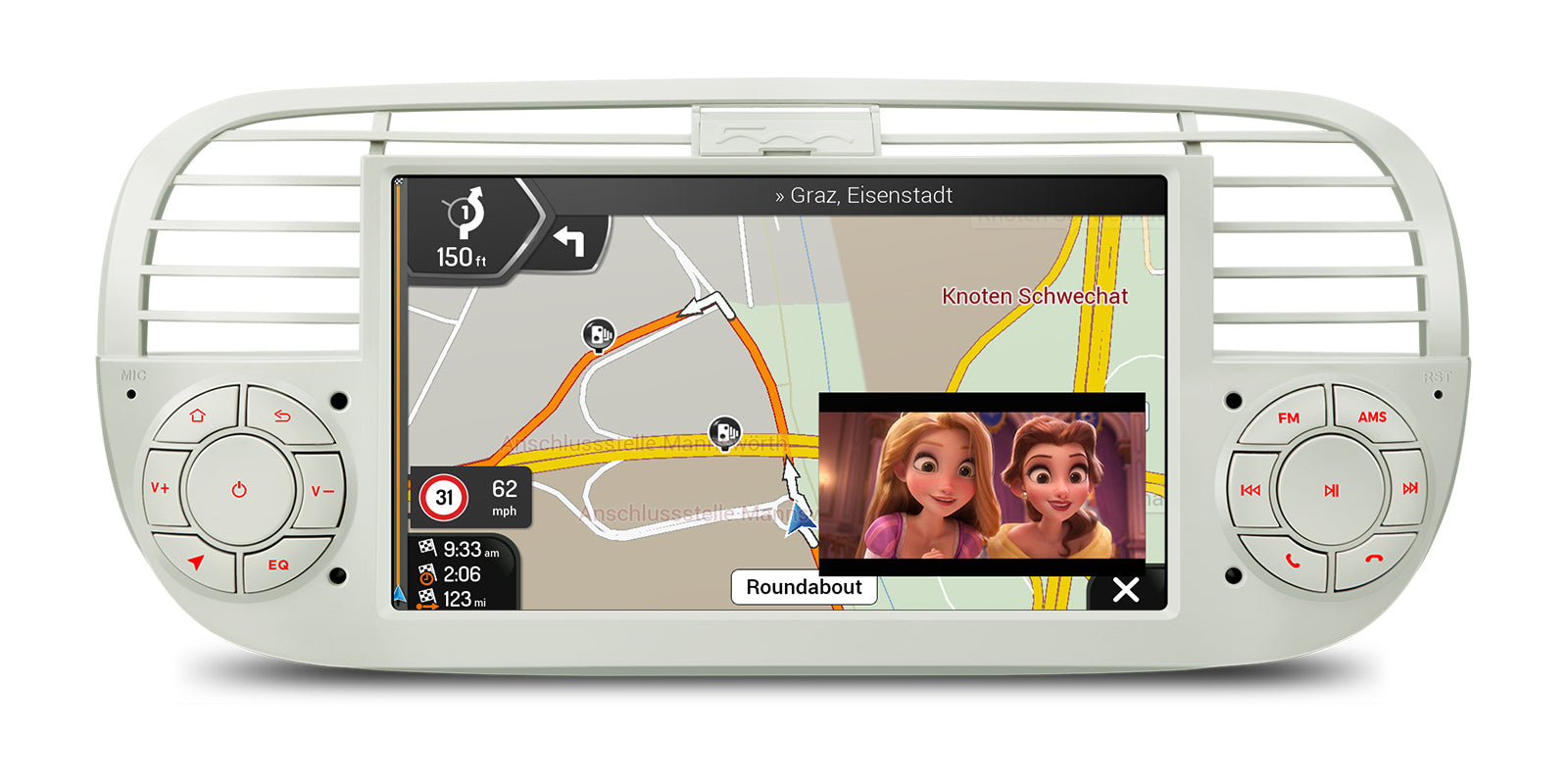 XTRONS IDS7050FLC Fiat Android OS Wireless CarPlay Head Unit 7in 2GB RAM