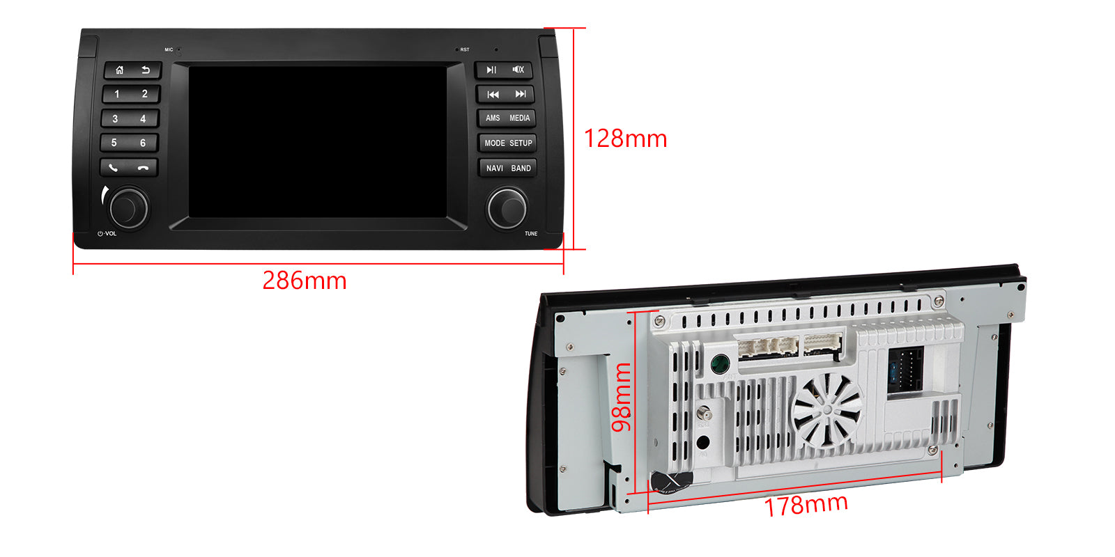 XTRONS IDS7053BL 7in Android Head Unit Wireless CarPlay BMW X5 E53