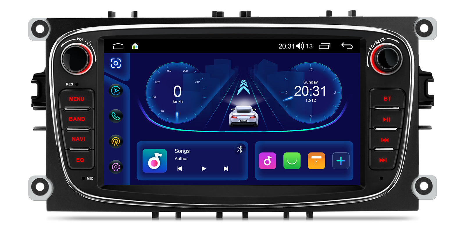 XTRONS IDS70FSFBL Ford 7" Android Head Unit Car Stereo with Wireless CarPlay 64GB IDS70FSFBL