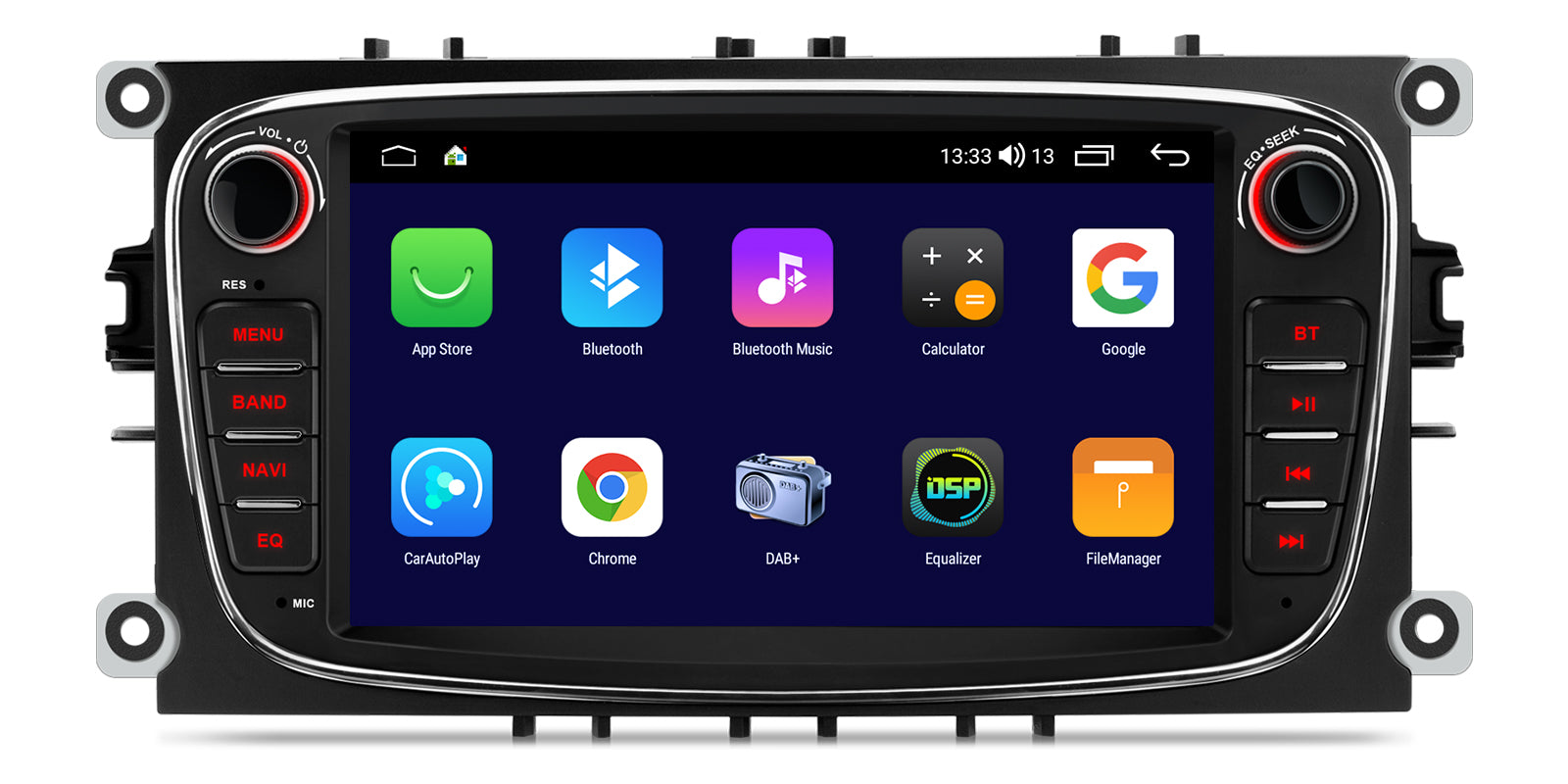 XTRONS IDS70FSFBL Ford 7" Android Head Unit Car Stereo with Wireless CarPlay 64GB IDS70FSFBL