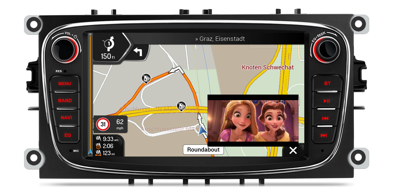 XTRONS IDS70FSFBL Ford 7in Android CarPlay Head Unit Wireless CarPlay