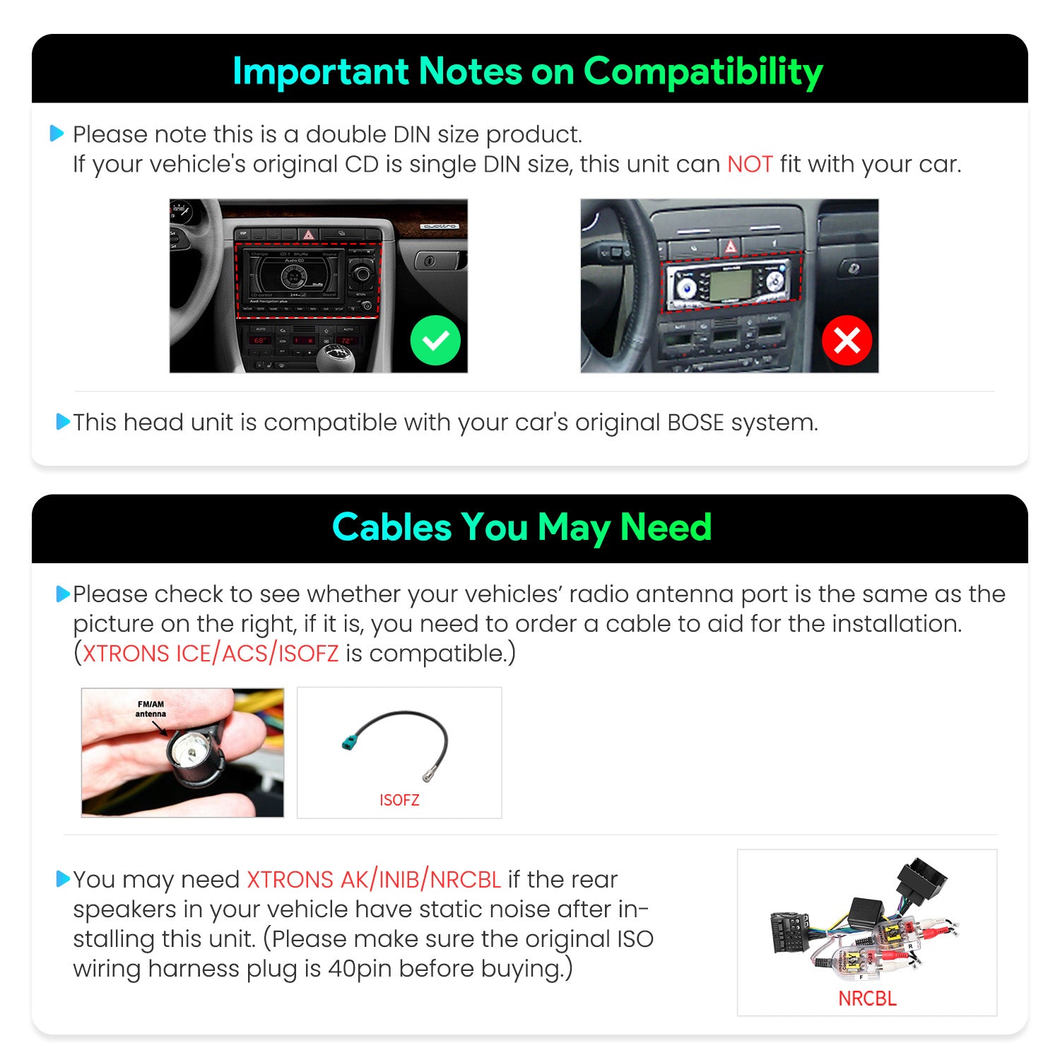 XTRONS IDS80A4AL Android Head Unit Car Stereo 8-Inch Wireless CarPlay