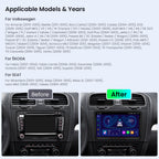 XTRONS IDS90MTVL 9" Android Head Unit Wireless CarPlay VW Seat Skoda