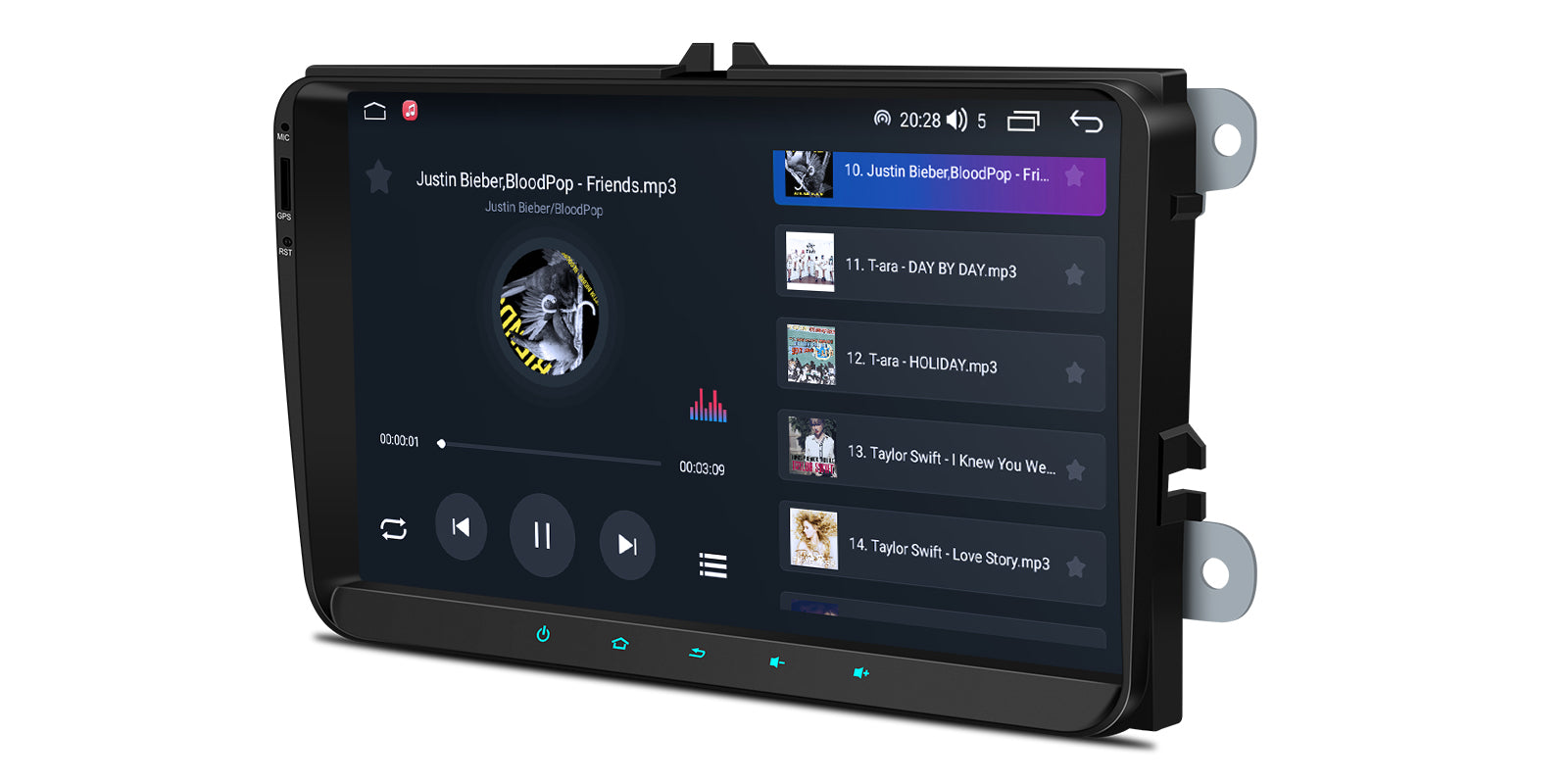 XTRONS IDS90MTVL 9" Android Head Unit Wireless CarPlay VW Seat Skoda