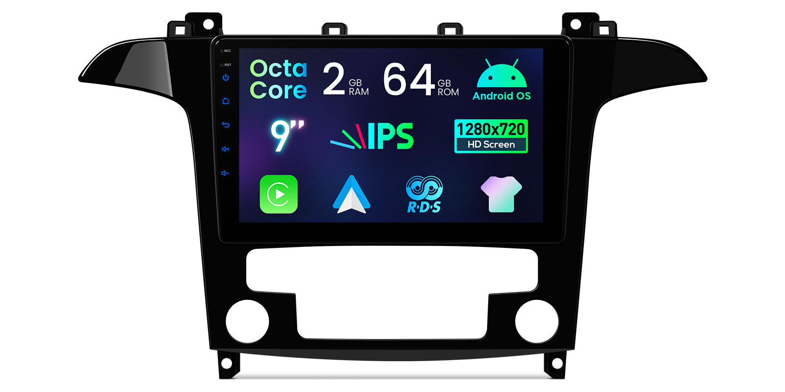 XTRONS IDSP90MXF Ford S-Max 9in Android Head Unit Car Stereo Wireless CarPlay 2GB 64GB